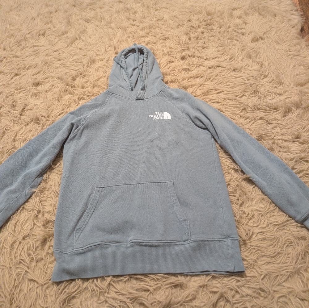 The North Face Women's Light Gray Blue Hoodie